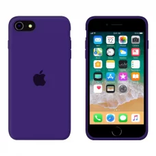 Силиконовый чехол Apple Silicone Ultra Violet для iPhone SE 2 с закрытым низом
